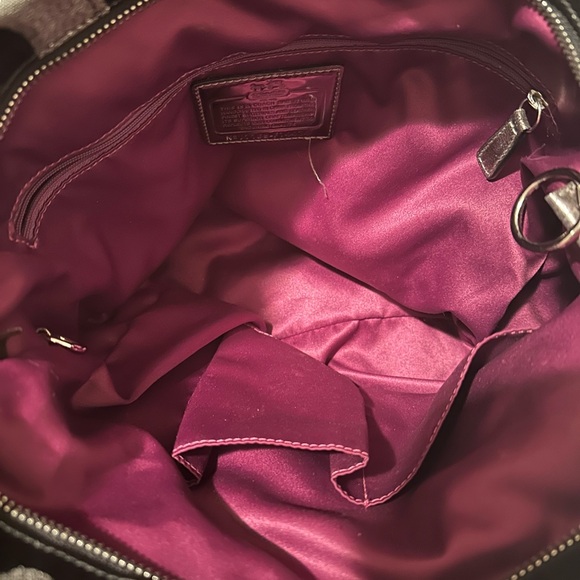 Coach Poppy Designer Signature Monogram Tote Black Jacquard Handbag - Picture 6 of 7